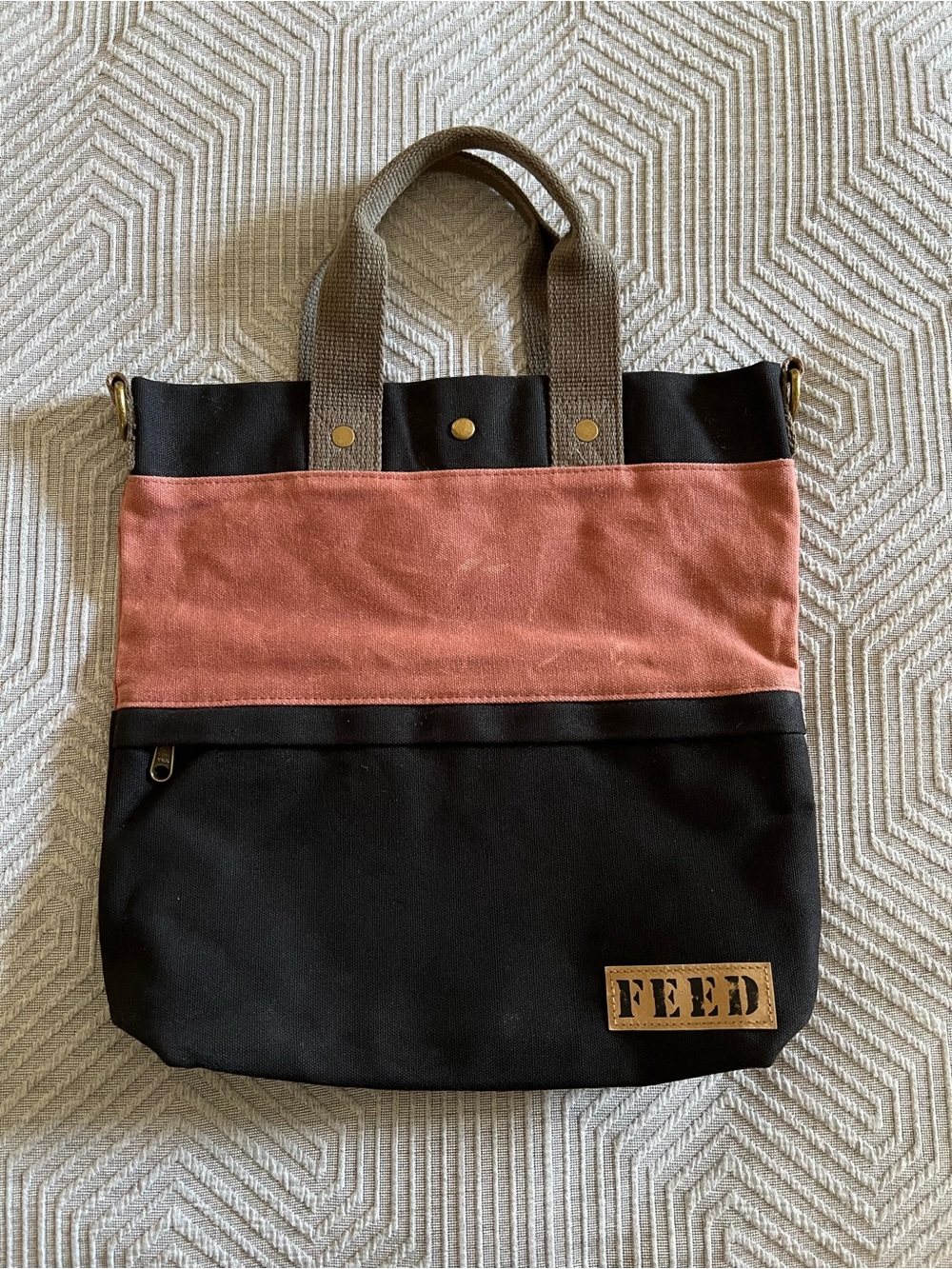 FEED Project Waxed Canvas Bag